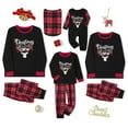 thumbnail image 6 of Hirigin Family Christmas Pajamas Matching Sets Elk Print Long Sleeve Round Neck Tops/Romper Plaid Trousers, 6 of 6