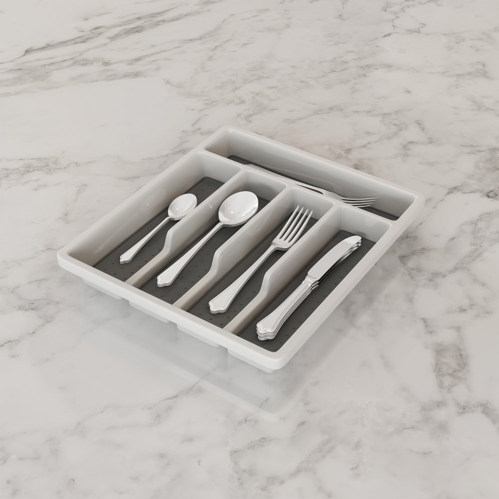Silverware Organizer 5 Compartment Utensil Drawer Storage by Lavish