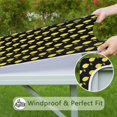 thumbnail image 6 of Yellow Lemon Fruits Black Pattern Square Fitted Tablecloth with Elastic Edge,Square Table Cover,Washable Elastic Table Cover for Home Kitchen Party Decor 34"x34", 6 of 6