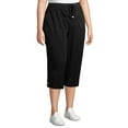 thumbnail image 5 of Terra & Sky Women's Plus Size Cargo Capri with Taping, 5 of 7