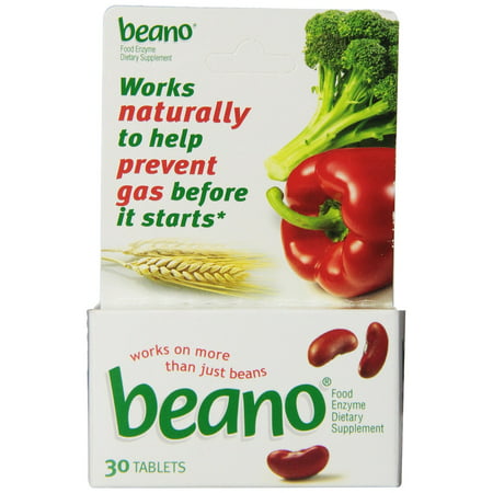2 Pack BEANO to Help Prevent Gas and Bloating 30 tablets Ea = 60