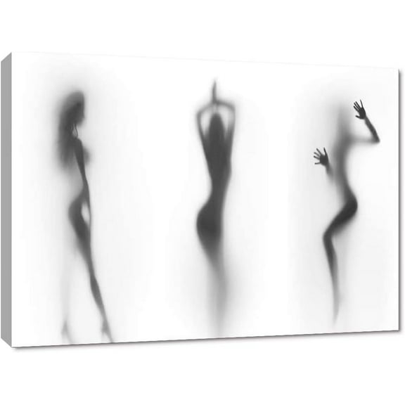 Aaheei Black and White Wall Art Sexy Girl Sexy Posture Painting on Canvas Posters and Prints for Bedroom Bathroom Toilet Living Room Home Decoration