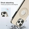 thumbnail image 5 of Decase Compatible with MagSafe Case for iPhone 11 Pro Max, Rugged Shockproof Luxury PU Leather Slim Logo View Classic Non-Slip Lightweight Protective Cover Case, beige, 5 of 8