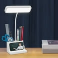 thumbnail image 4 of Mauxuk LED Desk Lamp with USB Charging, 3 Color Temperatures & Dimming, Adjustable Light for Reading, Office, 14.37 Bendable, Built-in Battery, White, 4 of 6