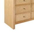 thumbnail image 3 of Belmont 9-Drawer Brown Rattan Wood Dresser, 3 of 8