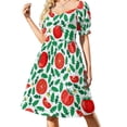 thumbnail image 2 of Tomato pattern Sleeveless Dress luxury woman party dress women dress, 2 of 7