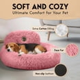 thumbnail image 3 of Cama para perro PET JETT mediana de 76 cm, redonda, antiansiedad, rosa, 3 of 8