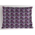 thumbnail image 1 of Abstract Pillow Sham, Artistic Composition with Doodle Style Brush Strokes Modern, Decorative Standard Queen Size Printed Pillowcase, 30" X 20", Magenta Blue Violet Grey White, by Ambesonne, 1 of 1