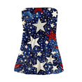 thumbnail image 5 of 4th of July Patriotic Print Tube Tops Women Elastic Trim Strapless Vintage Blouse 250th Anniversary Off The Shoulder Tee, 5 of 5