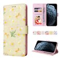 thumbnail image 4 of Wallet Case for iPhone 11 Pro Max 6.5 Inch, Flower Pattern Stand Feature Protective PU Leather Flip Folio Cover with Credit Card Slots Side Cash Pocket Magnetic Closure Wrist Strap Case,Yellow Daisy, 4 of 8