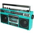 thumbnail image 2 of Supersonic Bluetooth Cassette/AM/FM/Shortwave Retro Boombox , Teal, 2 of 4