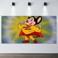 thumbnail image 2 of Mighty Mouse The New Adventures-Theme Backdrops Banner Birthday Party Decor Supplies Personalized Party Backdrop Decoration,5x3ft（150x90cm）, 2 of 6