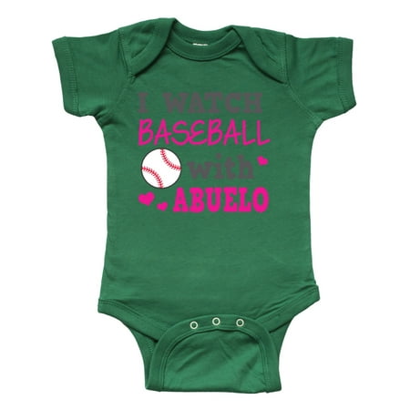 

Inktastic I Watch Baseball with My Abuelo Gift Baby Boy or Baby Girl Bodysuit