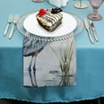 thumbnail image 4 of WYYP Blue Heron Watercolor Painting Cloth Napkin Reusable for Farmhouse Party Dining Table Decor 2 PCS, 4 of 7