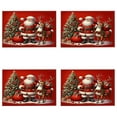thumbnail image 2 of Christmas Placemats,Santa Claus Reindeer Snowflakes Winter Placemats Set of 4,12x18 Inch Seasonal Red Christmas Table Mats for Party Kitchen Dining Decoration, 2 of 7