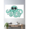 thumbnail image 2 of Chibi Squid Sticker Poster Wall Art, Modern Wall Decor For Living Room Bedroom, 8x12 UNFRAMED, 2 of 3