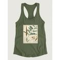 thumbnail image 3 of Botanical Notes And Drawings Racerback Tank Women -A. Descubes Designs, Female Medium, 3 of 4