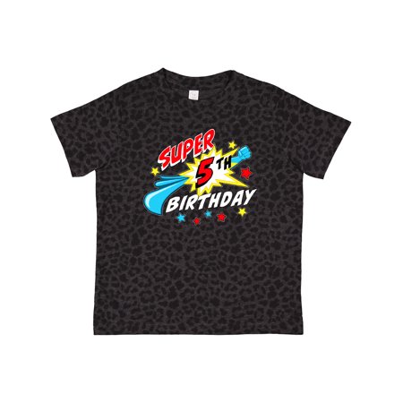 

Inktastic Super 5th Birthday- Five Years Old Gift Toddler Boy or Toddler Girl T-Shirt