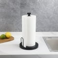 thumbnail image 4 of PHANCIR Metal Paper Towel Holder, Non-Slip Base Countertop Stand, One-Handed Operation, Black, 4 of 6