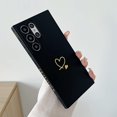 thumbnail image 4 of Candy Phone Case for Samsung Galaxy S22 Ultra Love Heart Case Cute Plating Heart Case Screen Camera Protection Shockproof Soft TPU Bumper Case for Samsung Galaxy S22 Ultra 5g 6.8 inch (Black), 4 of 6