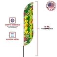 thumbnail image 5 of Fresh Vegetable Sign feather flag Pole Mount Outdoor by Mavis Printing-15 FEET Long Polyester Banner Flag Easy Hang | HD Print Swooper Flag Pole Kit to Advertise Fresh Vegetables Business, 5 of 7