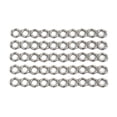 thumbnail image 2 of 50 piezas de aleación de zinc de tuerca de diente fino tuerca ligera tuerca fina de 8 mm para instrumento de bajo de guitarra Jack (plata), 2 of 5