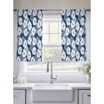 thumbnail image 5 of Blue Flower Sheer Curtains 2 Panels Set Retro Country Farmhouse Blue Floral Sheer Window Curtains Light Filtering Rod Pocket Voile Drapes for Bedroom Living Room 52"x54", 5 of 9