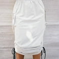 thumbnail image 5 of Fesfesfes Summer Skirts for Women Work Clothes Tight Waist Tie Pleating Skirt with Pocket, 5 of 7