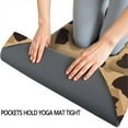thumbnail image 3 of Beige and Black Leopard Pattern Hot Yoga Mat Towel Non Slip for Hot Yoga - Quick-Drying Yoga Mat Cover with 4 Corner Pockets with Travel Bag - Hot Yoga Towel Non Slip 70"x26", 3 of 6