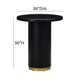 thumbnail image 6 of Maklaine Modern Contemporary Wood Entry Table in Black Oak Finish, 6 of 7