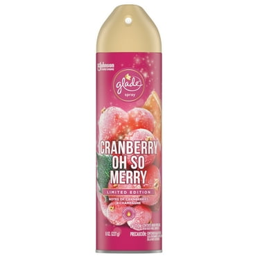 Glade Room Spray 1 CT, Cranberry Oh So Merry, 8 OZ. Total, Air Freshener