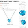 thumbnail image 6 of APSVO Love Heart Necklaces for Women Girls CZ S925 Sterling Silver April Birthstone Pendant with Crystal Birthday Valentines Day Jewelry Gifts Teen Her Mom Adults Wife Lady Girlfriend Kids Ideas, 6 of 9