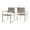 Gray/Natural, variant on Augusta Outdoor Aluminum Dining Chairs, Set of 2, Silver, Natural, and Gray Wicker