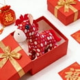 thumbnail image 3 of Horse Plush Toy 2026,Zodiac Lunar New Year Stuffed Horse,Soft Red Zodiac Plush Gift for New Years Home Decoration and Festival Display - 7.8"(Dark Red), 3 of 4