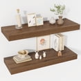 thumbnail image 3 of Floating Shelves  Deep Floating Shelf Wall Mounted  Wall Shelves  Rustic Deep Bookshelf  Extra Deeper &amp; Thicker Display Shelves for Bedroom  Living Room    Set of, 3 of 6