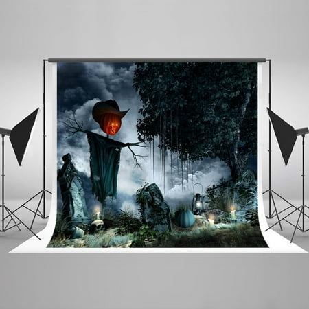Image of 7x5ft Happy Halloween Evil Pumpkins Party Decorations Photography Backdrop Photo Booth Background