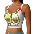 thumbnail image 2 of Pofeuu Avocado Lovers Wearing Umbrella Print Sports Bra for Women Sexy Vest Yoga Running Gym Fitness Crop Bras Tops-X-Large, 2 of 8