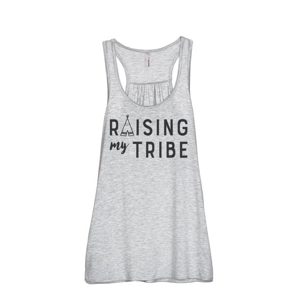Thread Tank Raising My Tribe Women Sleeveless Flowy Racerback Tank Top
