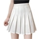 thumbnail image 2 of ICHUANYI Clearance Fashion Women Pleated A-Line Skirt Anti-Burnout Solid High Waist Short Skirt(White, M) ICHUANYI WER2023081017975, 2 of 9