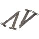 thumbnail image 1 of Mueble de hogar Armario de metal Caja de closet Soporte de tapa levantada Bisagra tono bronce 2 piezas, 1 of 2