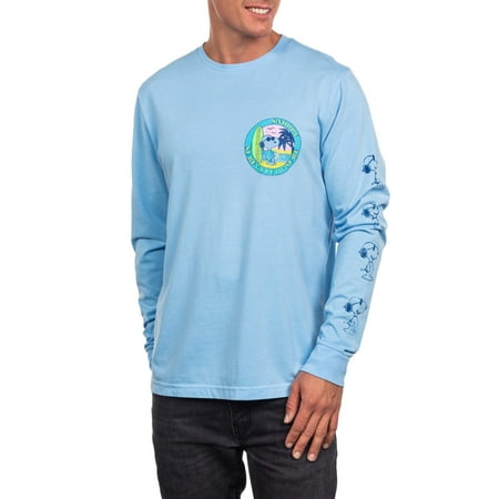 Pop Culture Snoopy men's long sleeve surf club graphic tee, up to size (Best Pop Culture T Shirts)