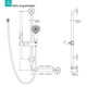 Pulse ShowerSpas 4001R-SSB Barre Coulissante Droite en Acier Inoxydable Brossé – image 2 sur 2