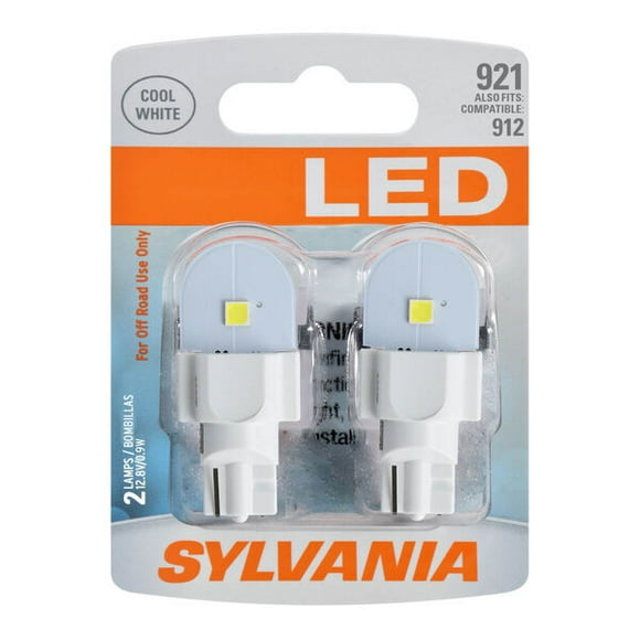 Sylvania Silverstar Center High Mount Stop Light Bulb 912SL.BP2 Standard Series; 912 LED; White; 12.8 Volt; 0.9 Watt; Set Of 2; Blister Pack