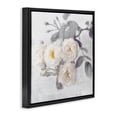thumbnail image 3 of Stupell Industries White Blooms on Grey Floral Painting Black Floater Framed Canvas Art Print Wall Art, 18 x 18, 3 of 9
