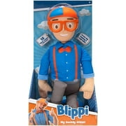 Blippi BLP0013 Bendable Plush Doll, 16 Tall Featuring SFX-Squeeze The Belly to Hear Classic catchphrases-Fun, Educational Toys for Babies, Toddlers, and Young Kids