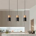 thumbnail image 5 of JLOWCO Adjustable H Track Pendant Lighting 3 Pack Living Room Modern Pendant Led Lighting Fixtures Ceiling Mini Black Lights for Kitchen Island (LED Bulb Include), 5 of 7