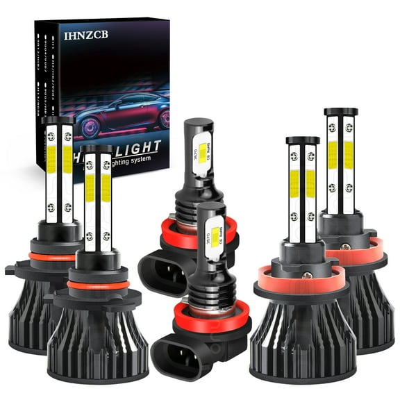 IHNZCB H11 9005 High Low Beam For Gmc Terrain 2010 2011 2012 2013 2014 2015 2016 2017 2018 Led Headlights Fog Lights 6pcs
