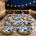 thumbnail image 6 of AURIGATE 10Pcs Soccer Theme Disposable Dessert Plates, 7in Football Soccer Ball Pattern Food-Grade Paper Plates for Game Day Watch Party Birthday Sports Event Celebration, 6 of 7