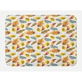 thumbnail image 1 of Watercolor Bath Mat, Fall Season Inspired Leaf Designs Nature Inspired Foliage Abstract Arrangement, Non-Slip Plush Mat Bathroom Kitchen Laundry Room Decor, 29.5 X 17.5 Inches, Multicolor, Ambesonne, 1 of 2