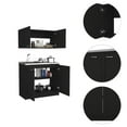 thumbnail image 3 of Depot E-Shop Agate Cabinet with 2 Upper Cabinets and 2 Lower Cabinets, 2 Piece Set, Black, 3 of 5